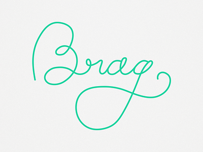 Brag Lettering brag hand hand lettering lettering script type typography vector