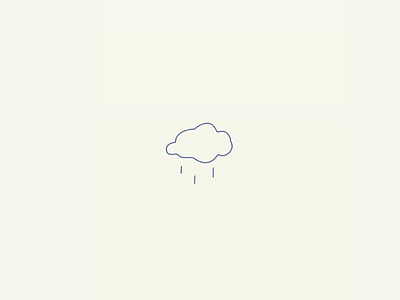 Cloudy Weather cloud cloudy drawing drops illustration line minimal rain