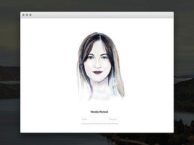 Weekly Portrait art artist landing newsletter portrait subscription web