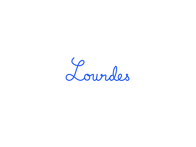 www.Lourdes.ac Logo art artist hand drawing isotype lace lettering logo logotype shoelace type web