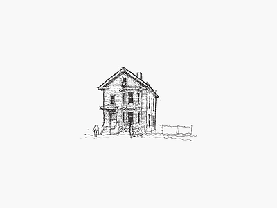 Prospect St. Single House building house illustration people sketch urban urbansketch vector