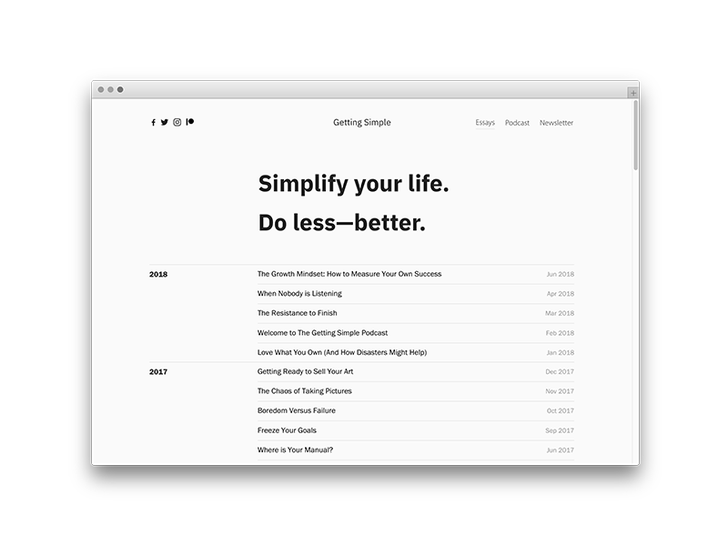 Getting Simple · IBM Plex Sans getting simple ibm plex layout minimal sans simple web