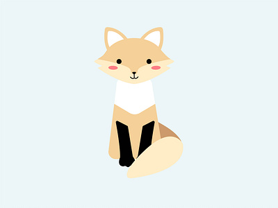 Fox animal animal art animal character cute animal cute art design illustraion illustrator nature vector wilderness