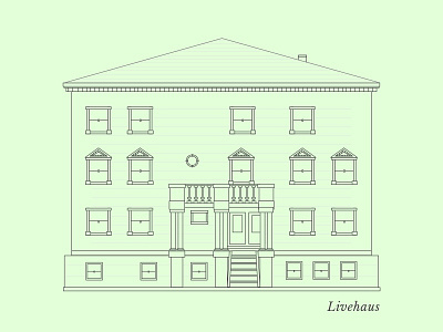 Livehaus apartment geometric house illustration