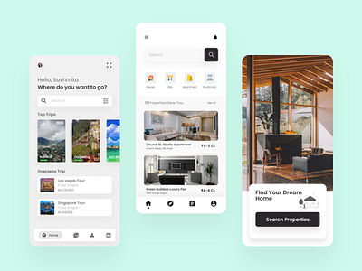 Real Estate Property Searching App UI Design