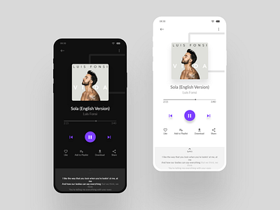 Music App UI Design listen music ui ux