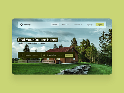 Homezy - Property Finding Website UI Design property real estate website