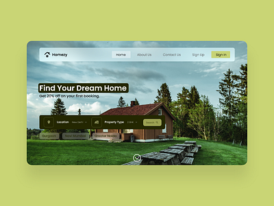 Homezy - Property Finding Website UI Design