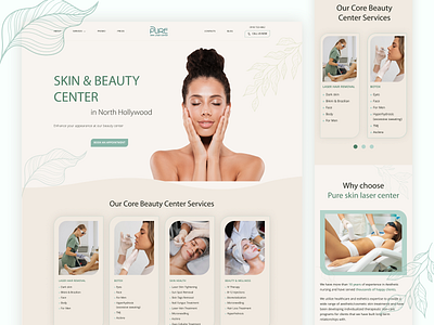 Beauty center beauty beautycenter design landing ui ux uxui design web design