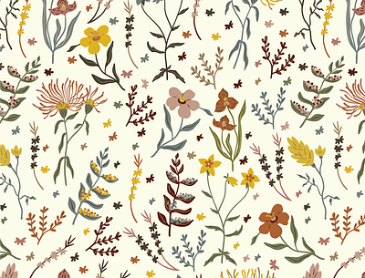 Australian wild flowers design flowers illustration pattern pattern art patterndesign print vector wildflowers