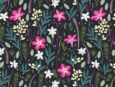 Canadian Flowers design flowers illustration pattern pattern art patterndesign print vector wildflowers