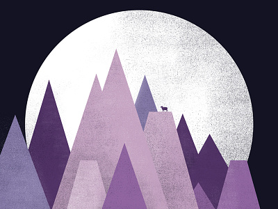 The Lost Sheep design graphic design illustration moon night sheep texture