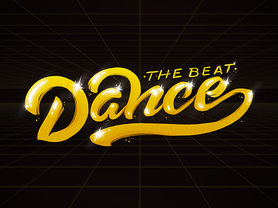 Dance the beat beat bling dance gold illustration lettering letters noise photoshop sketch type typography