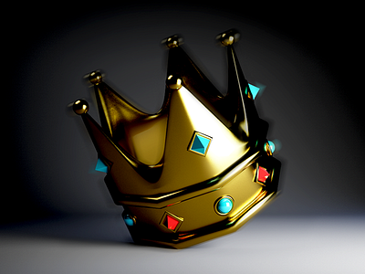 Crown me 3d c4d cinema cinema4d crown gold lighting render studio vray