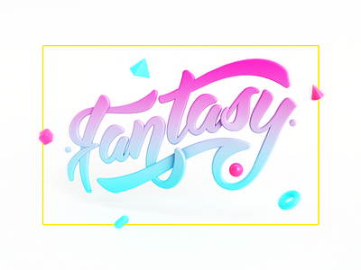 Fantasy 3d c4d cinema fantasy illustrator lettering photoshop render vector vray