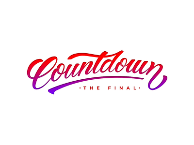 Countdown calligraphy countdown design europe final gradient illustrator lettering photoshop type vector