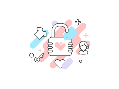 LuvIt - Unlock application branding e commerce icon icons illustrator ios iphone luvit onboarding vector