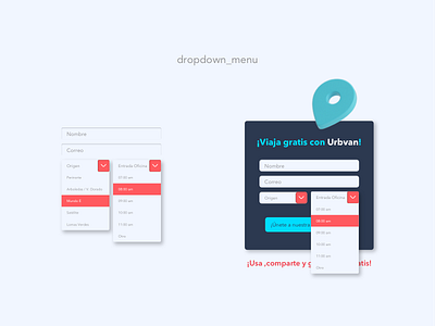 Dropdown Menu 3d clean design dropdown landing page menu render simple sketch ui ux web