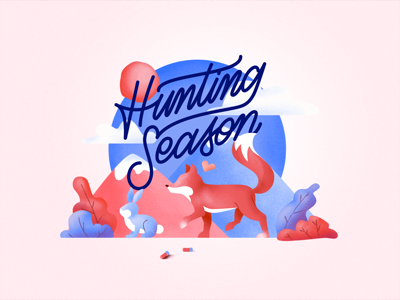 Hunting Season digitalart fox hunting illustration illustrator noise photoshop
