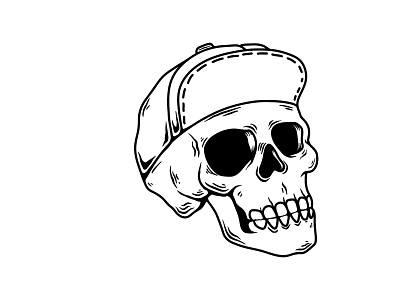 Skateboarder skull illustration logo procreate sity life skateboard skateboarder skull skater skull t shirt design