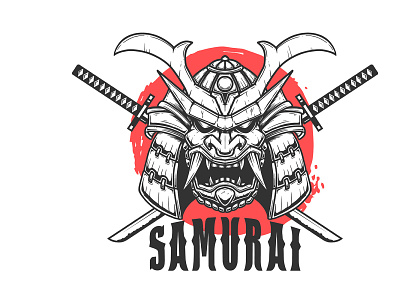 Samurai warrior illustration katana logo procreate samurai samurai art samurai tattoo samurai warrior skull vintage warrior