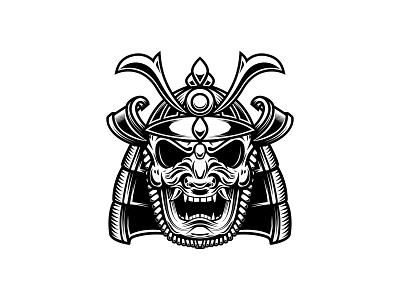 japanese samurai helmet drawing