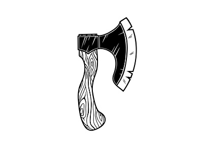 Lumberjack axe axe design hatchet illustration logo lumberjack axe procreate vector vintage