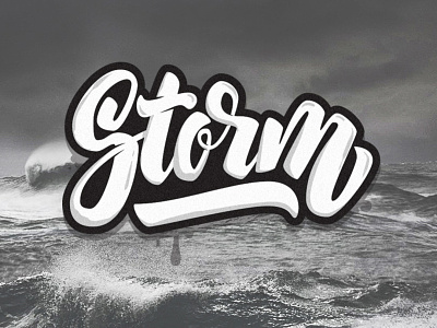 Storm branding design lettering storm vector vintage