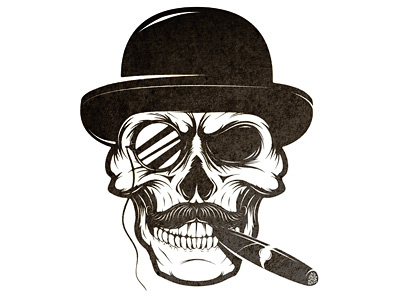 Skull With Cigar