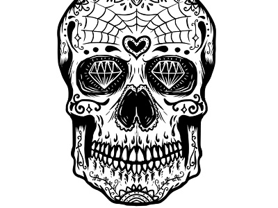 Sugar Skull art calavera cinco de mayo design illustration print sugar skull