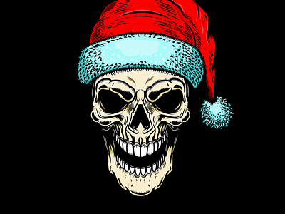 Bad Santa christmas dead santa halloween logo new year santa skull zombie
