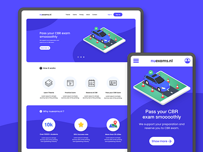 Nuexams Driving School Concept