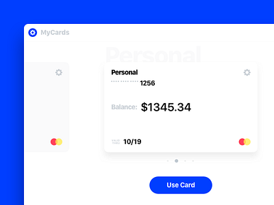 Wallet Widget for Chrome app browser cards design finance financial ui ux wallet widget