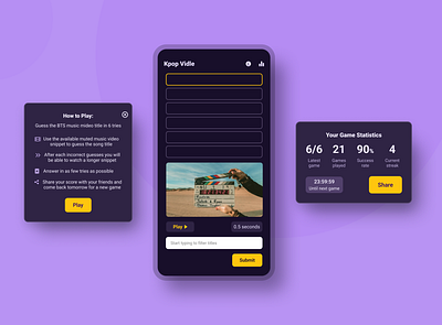 Web game / Kpop Vidle app game game ui graphic design illustration ui ux uxui web game web ui