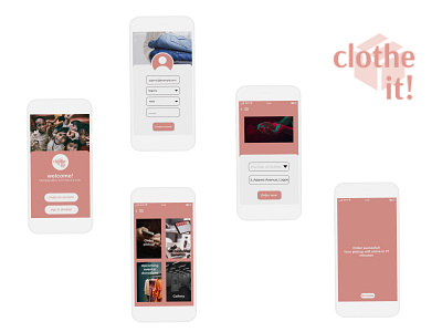 Order cloth donation pick up flow design ui ux