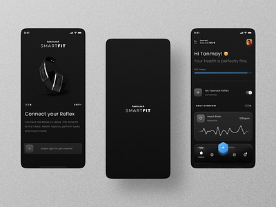 Fastrack Health Tracker App UI Design Concept app clean dark mode design graphic design illustration typography ui ux