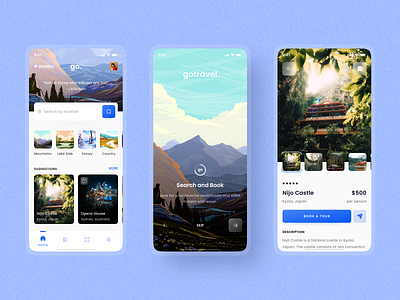 Tour Booking App UID Concept app branding clean design graphic design illustration logo typography ui ux