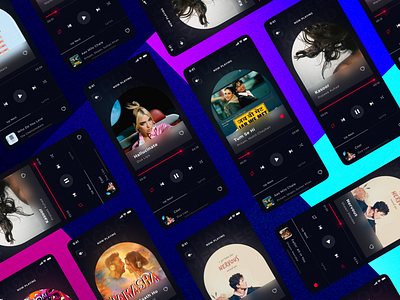 Music App UID Concept app clean design graphic design illustration music music app typography ui ux