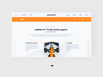 McLaren F1 Section Web Redesign Concept