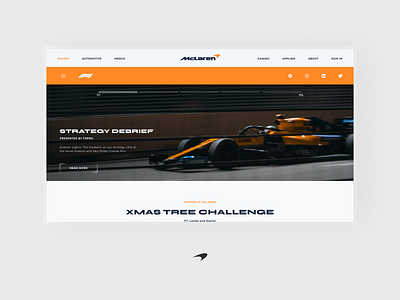 McLaren F1 Section Web Redesign Concept app branding clean design graphic design illustration logo typography ui ux web