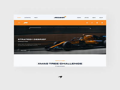 McLaren F1 Section Web Redesign Concept