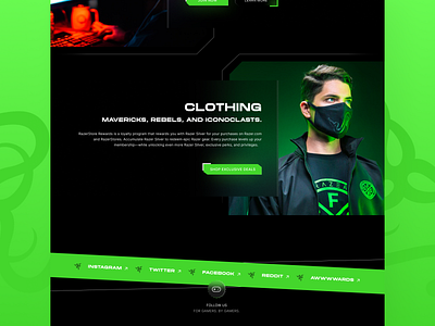 Razer Landing Page Design Concept app clean design graphic design typography ui ux