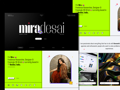 NeoPop Portfolio Web Design - Mira Desai app clean design graphic design illustration typography ui ux