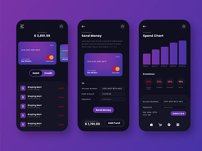 UI Design, Dark Theme 🔥🔥🔥