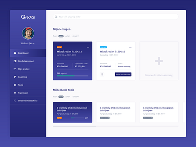 Dashboard concept account app bank dashboard finance interface loan platform profile ui ux wip