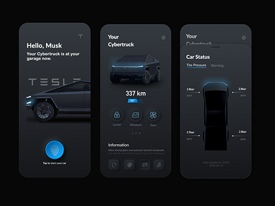 Tesla App ui