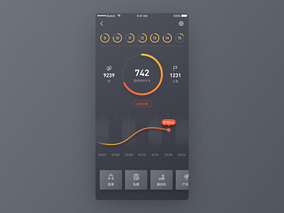 Lefit Smart bracelet app design fitness ui