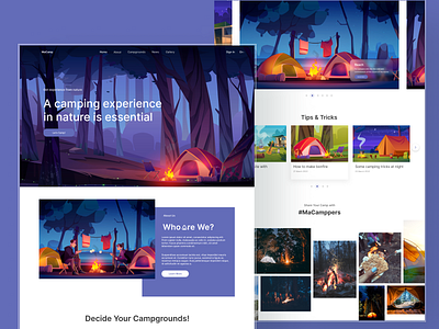 MaCamp | Website Design camp camping graphic design tent ui website