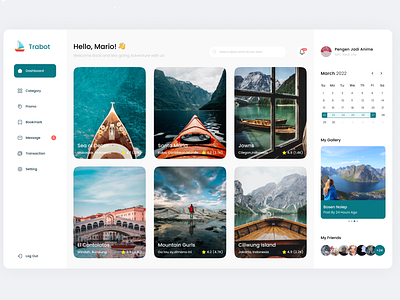 Trabot | Travel App dashboard design graphic design landing page trabot travel ui ux website