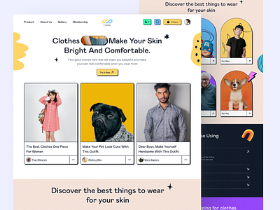 Clotflu | Website Clothes bold branding brutalism clothes colorful creative design fun landing page pants pet portfolio shirt ui web website